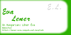 eva lener business card