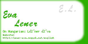 eva lener business card